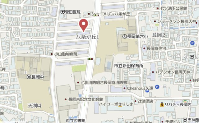 長岡天神ハイツ7棟　2階の地図