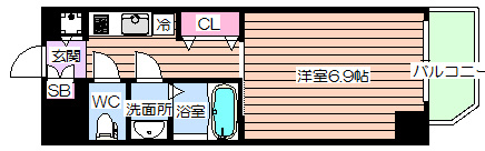 【間取り】 | プランドール大手前レジデンス