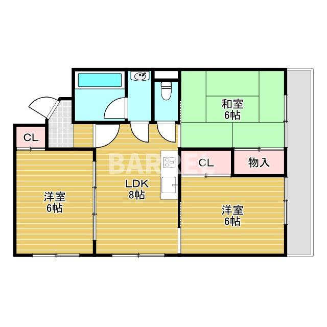エル三津屋の間取り