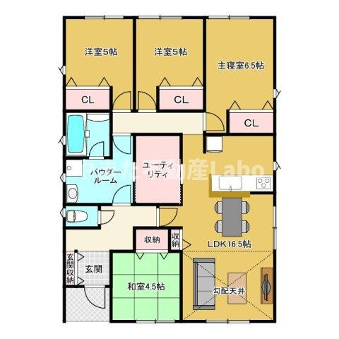 クレイドルガーデン倉吉市山根第１ 3号棟の間取り
