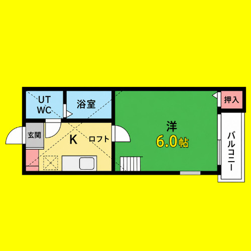 カーサ ミラ　名古屋市賃貸　仲介手数料無料の間取り