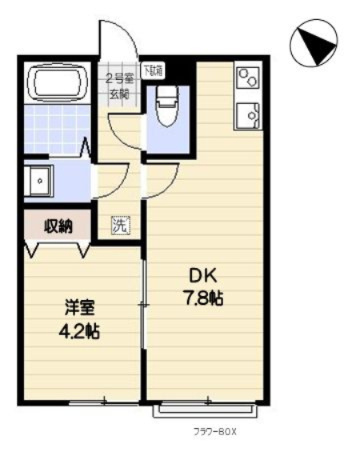 ヴェスタ市川Ａの間取り|※写真反転タイプ