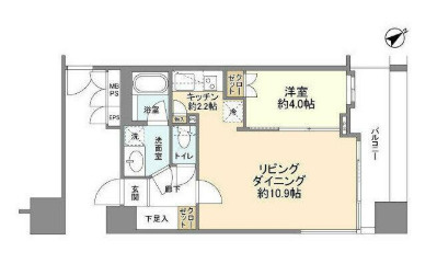 パラッシオ目黒不動前の間取り