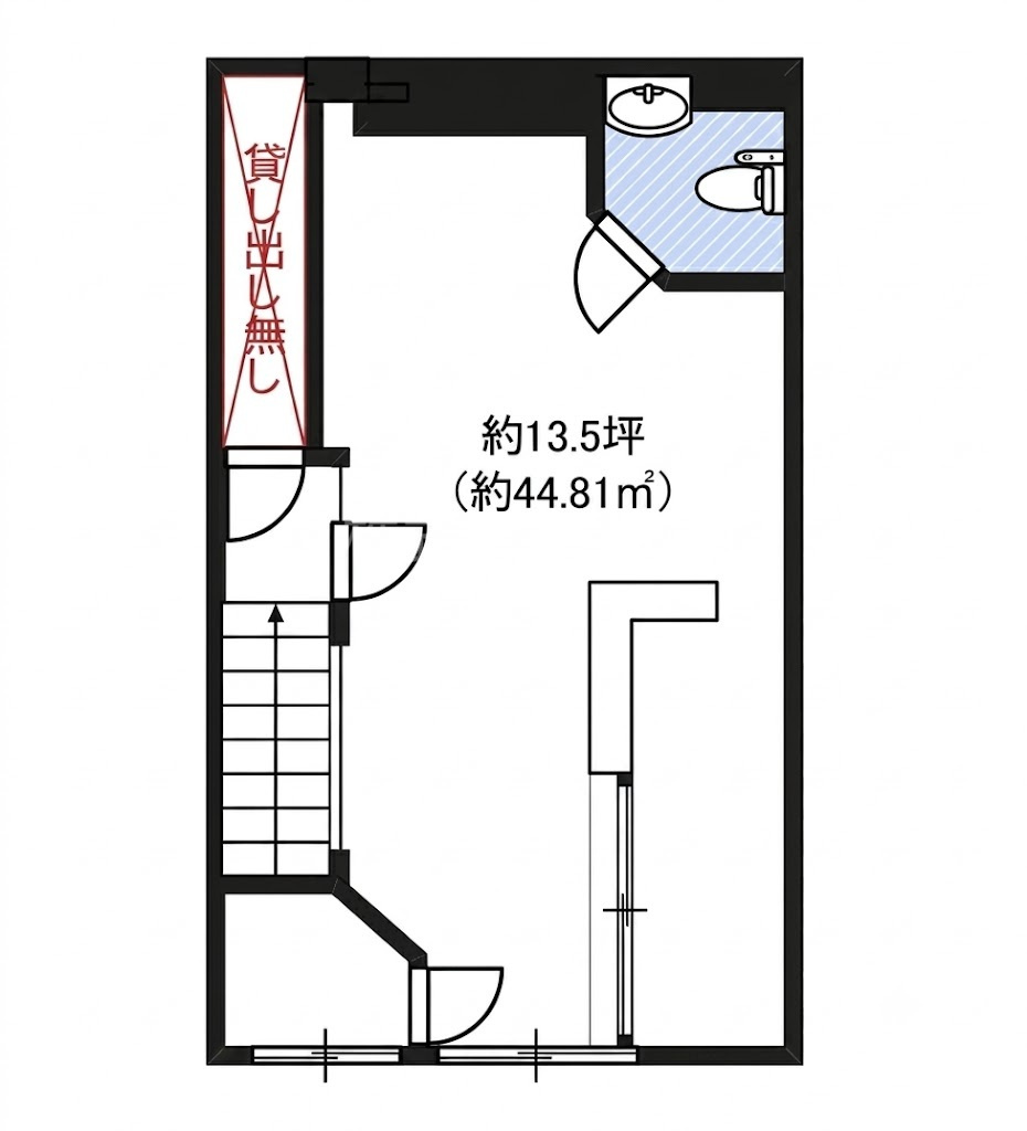 天神橋５丁目　貸店舗・事務所の間取り