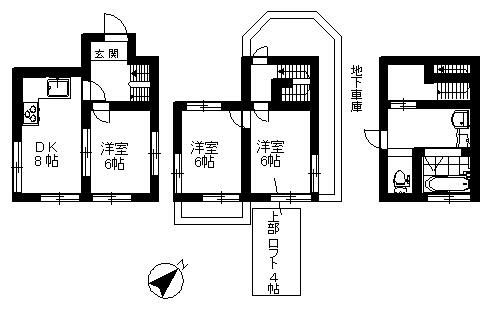 萩山町３丁目貸家の間取り
