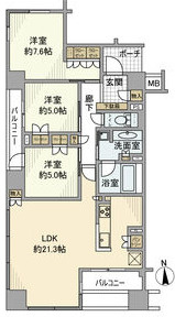 シティハウス南森町の間取り