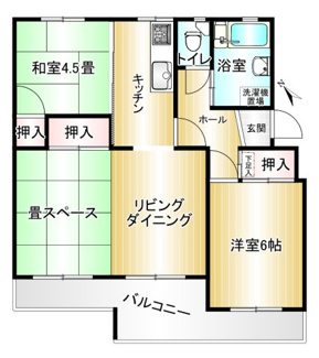 【間取り】 | 東本郷第2団地3号棟 | 南西向きで明るいお部屋はリフォームベースにおススメです