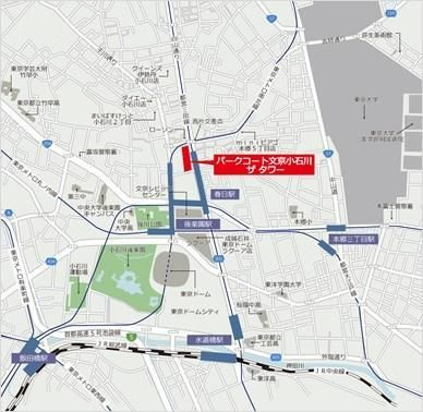パークコート文京小石川ザ タワーの地図