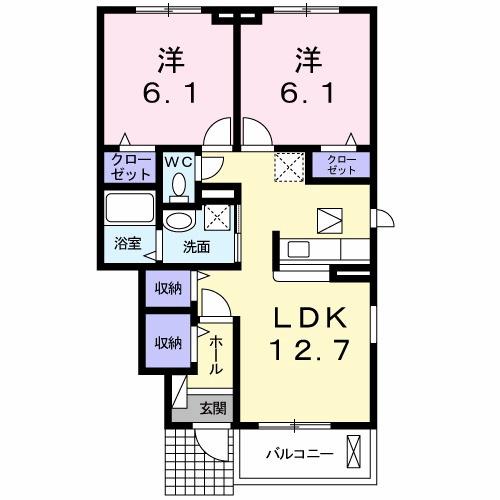 クレセントⅡの間取り