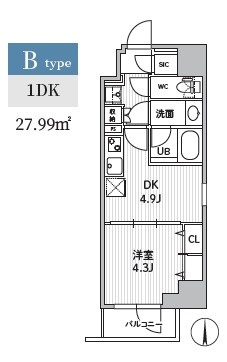 S-RESIDENCE住吉aquacht（アクアハト）の間取り