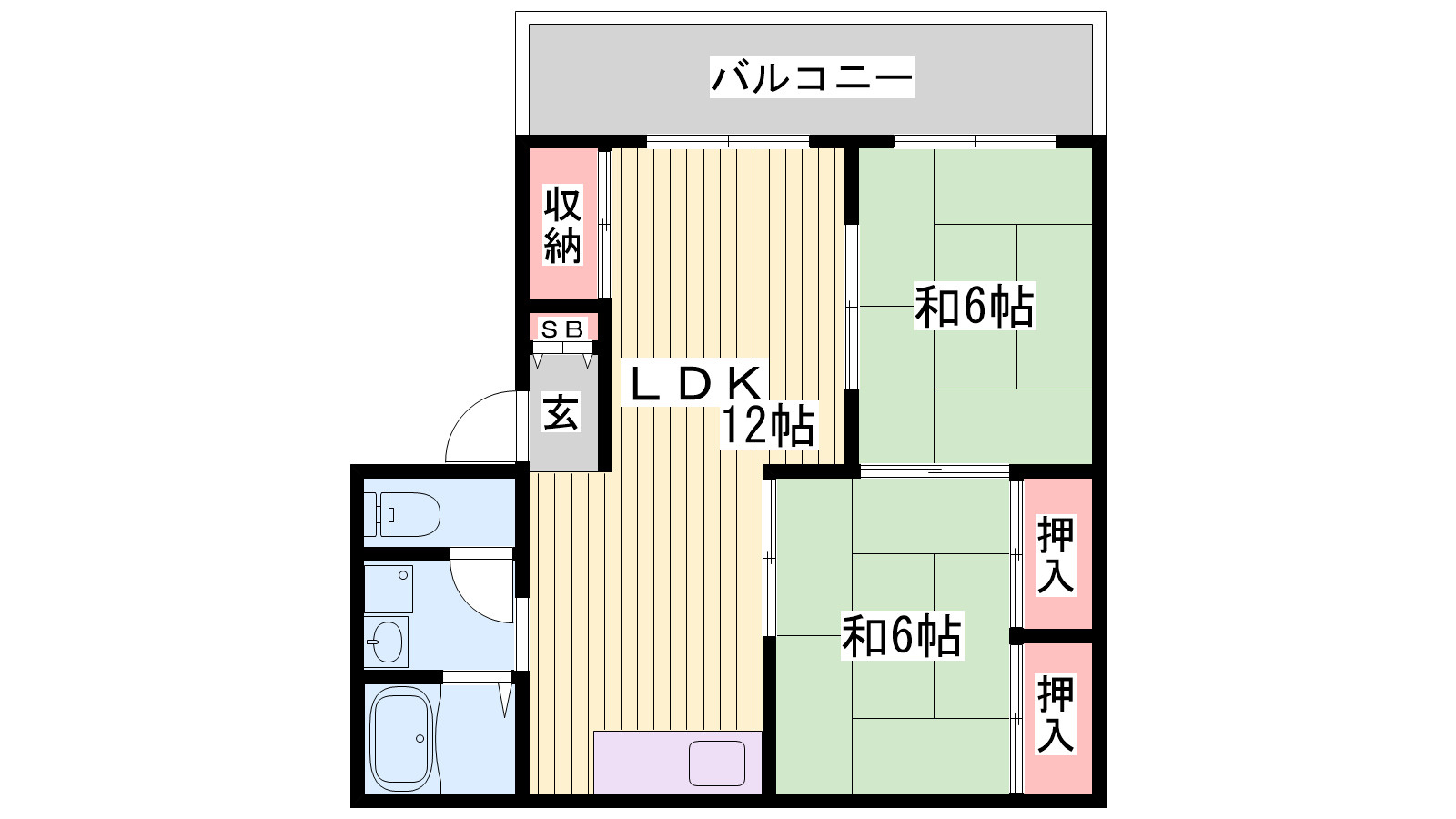 コーポサンライズB棟の間取り