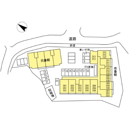 CRESCENTE経堂（クレシェンテ）　壱番館の区画図