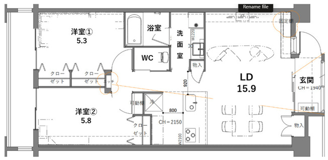 【間取り】 | シティコート目黒３号棟 3