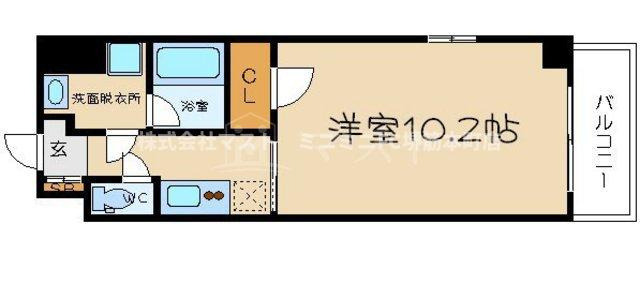 大阪市中央区内本町１丁目の賃貸マンションの間取り