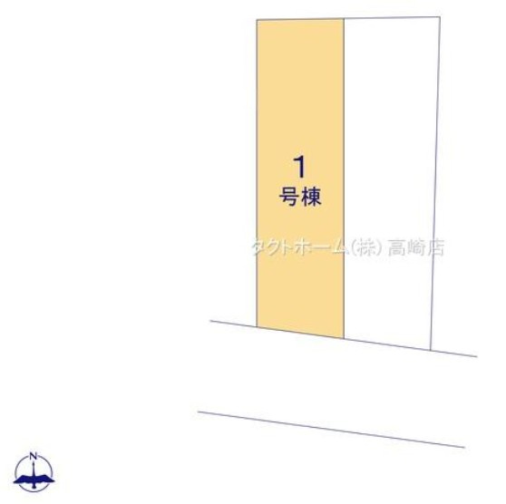 玉村町下新田3期（全2棟）1号棟の区画図