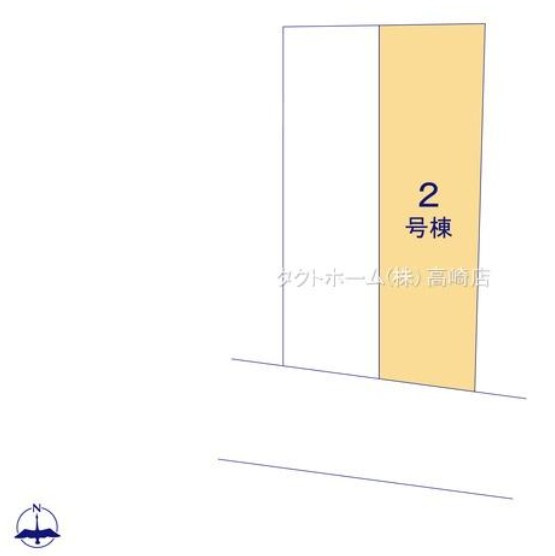 玉村町下新田3期（全2棟）2号棟の区画図