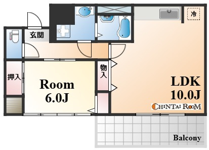 神戸市中央区北長狭通８丁目の賃貸マンションの間取り