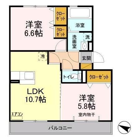 ボヌールおおたかの森　Ⅰの間取り