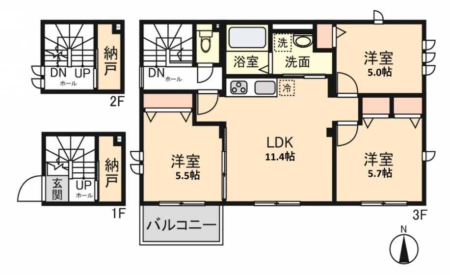 プルミエール大山の間取り