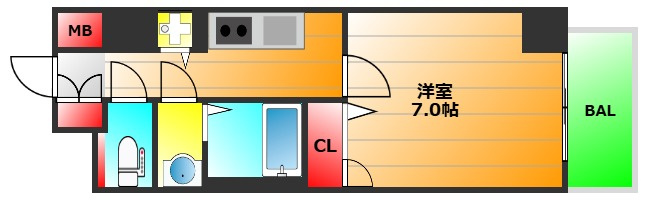 レオンコンフォート大手前ラトゥールの間取り