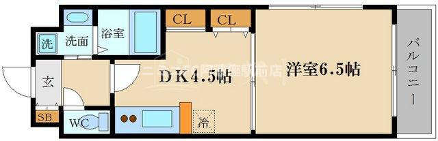 大阪市西区土佐堀１丁目の賃貸マンションの間取り