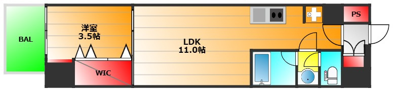 ブエナビスタ難波タワーの間取り|現状有姿