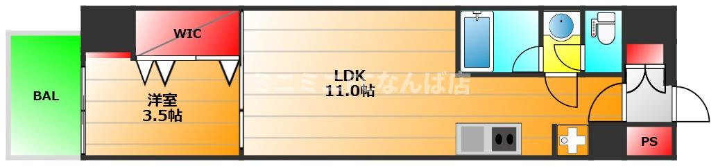 ブエナビスタ難波タワーの間取り|現状有姿