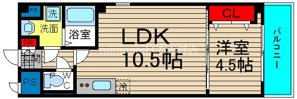 オルゴグラート難波の間取り