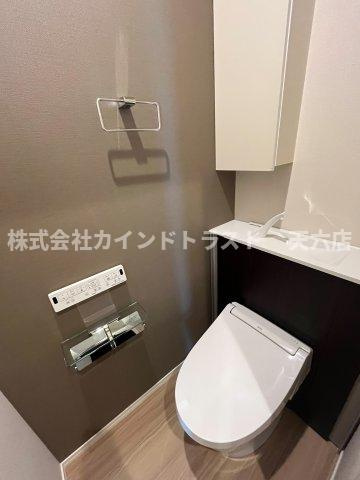 内代レジデンスノースのトイレ|落ち着いた色調のトイレです