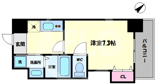 Uresidence京橋の間取り|ラグゼ都島　開放感ある間取り