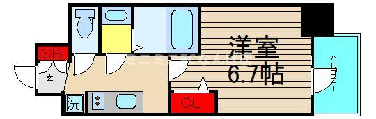 プレサンス新町ウィズ　 ジョイの間取り|現状有姿