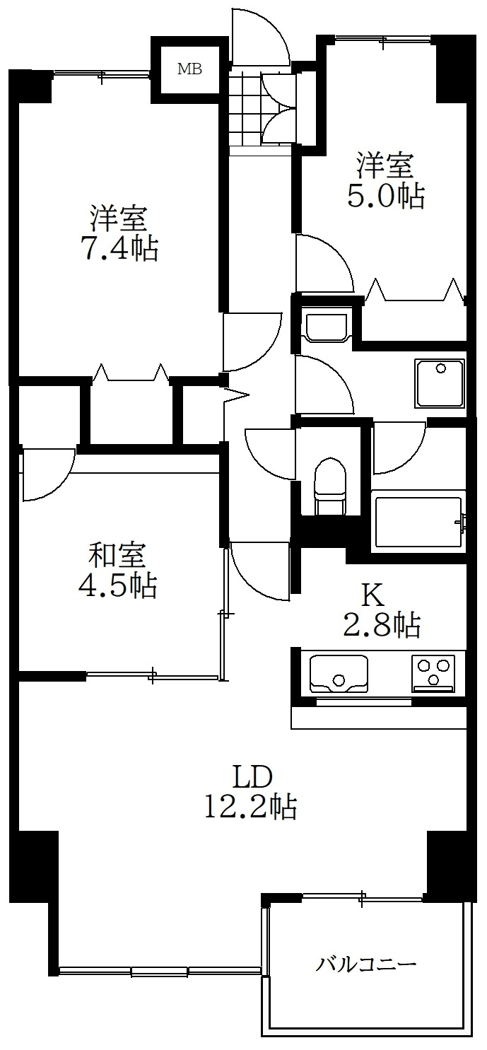 メルシーハイムⅠの間取り