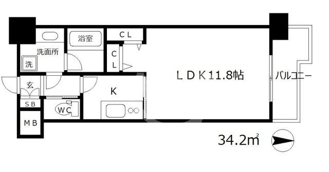 グランシス天満橋の間取り|グランシス天満橋　間取り