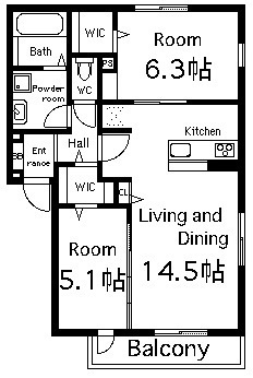 Present Well D-roomの間取り