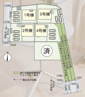 【区画図】 | 沼津市西熊堂 3期 新築建売 4号棟 | 4号棟の区画図です