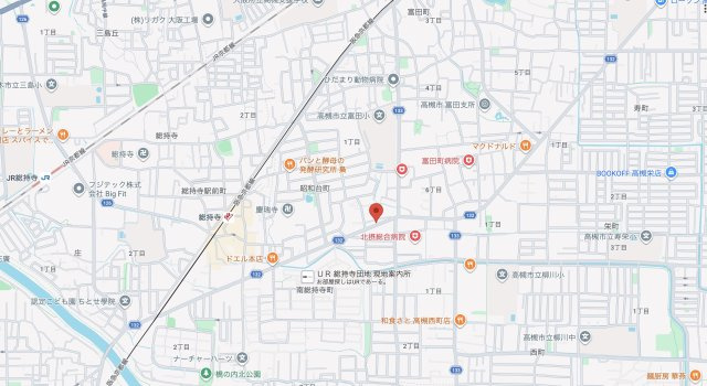 富田町６丁目貸家の地図