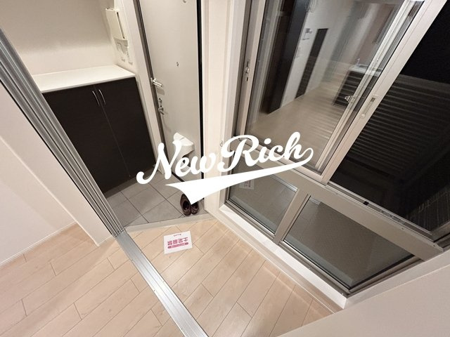 高崎市菅谷町のアパートのバルコニー