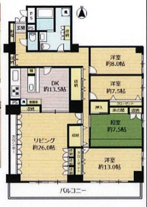 日商岩井音羽マンションの間取り