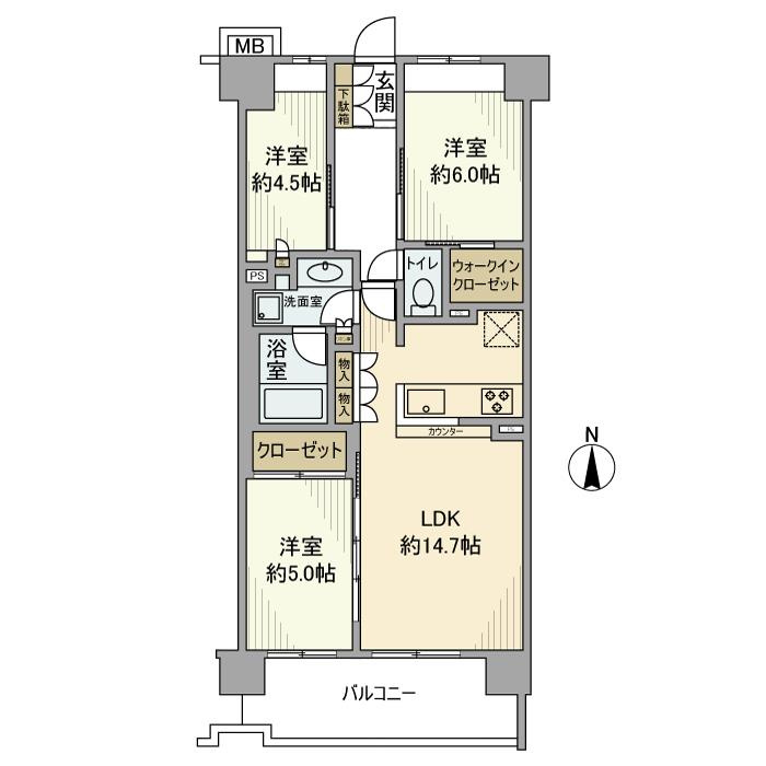 アクアブリーズ川崎の間取り