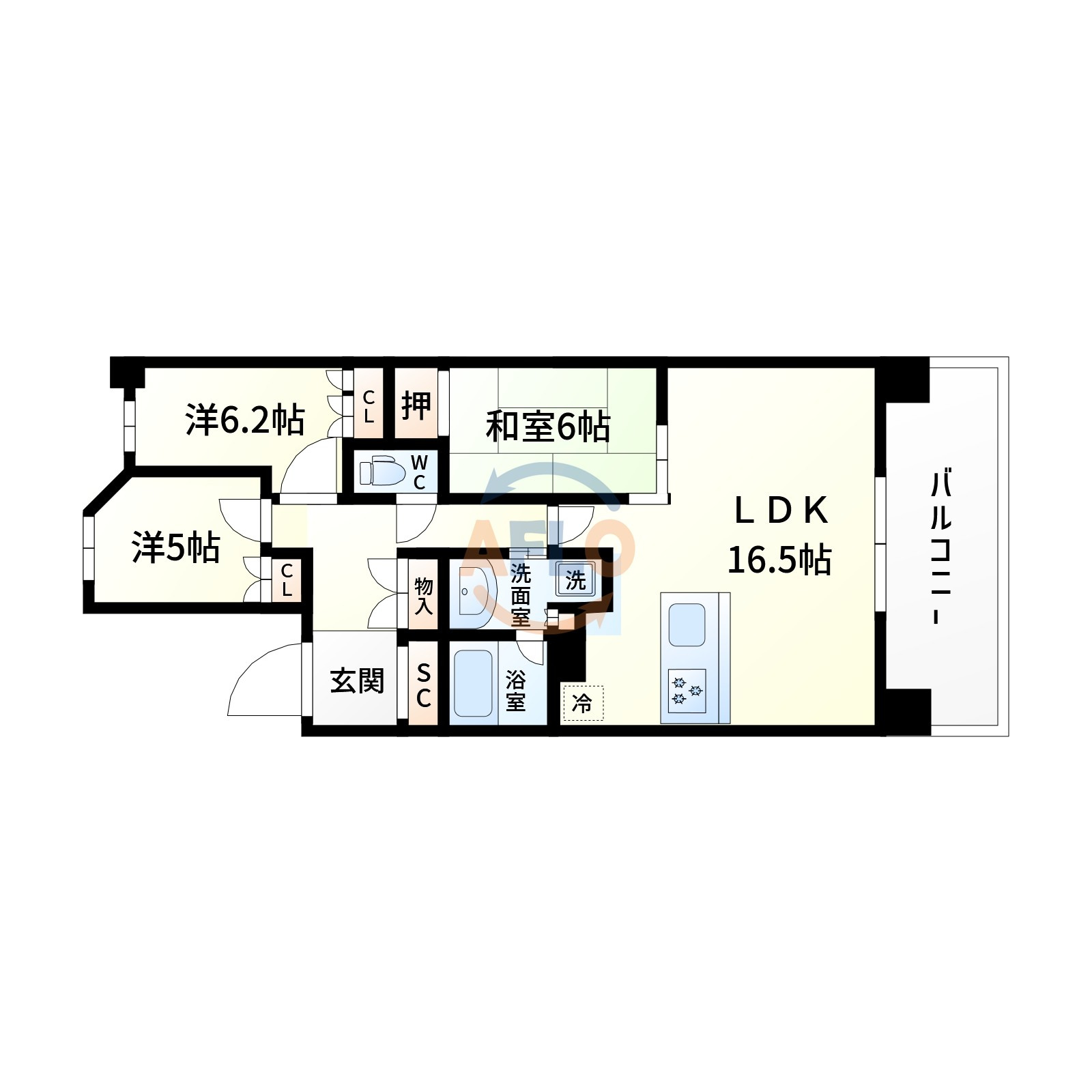 プラウド江坂の間取り|間取り