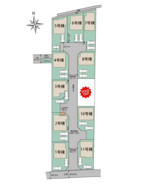 秦野市渋沢新築戸建て　2号棟の区画図|区画図「秦野市渋沢新築戸建て」