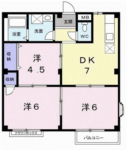 シティハイツ上田の間取り