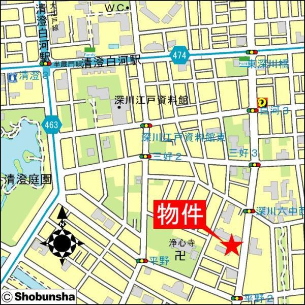 イーストコート平野の地図