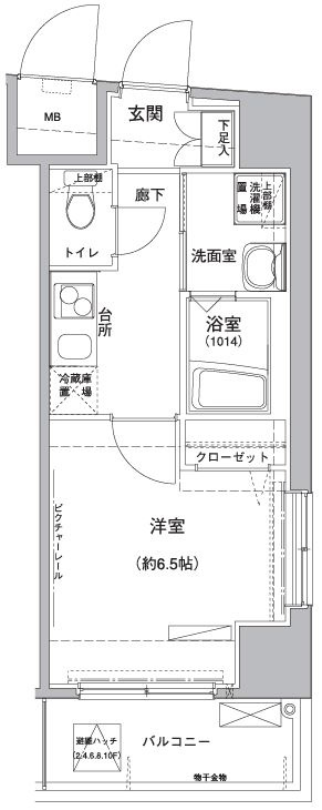 ロメック山手日暮里の間取り