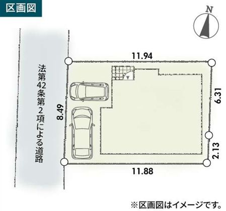 厚木市緑ケ丘５丁目新築戸建て　第1-1号棟の区画図|配置図「厚木市緑ケ丘5丁目新築戸建て　1号棟」