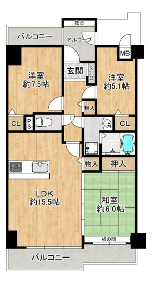 【間取り】 | ネクステージ西神中央Ｄ棟