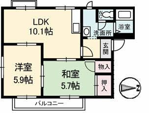 【間取り】 | ももさき　A棟