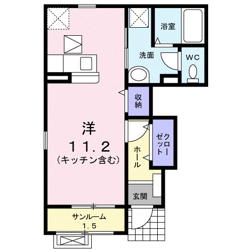 フローレンス　富岡の間取り