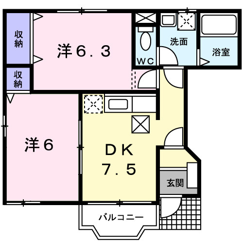 【間取り】 | ヴィラ・スターブル　Ⅱ