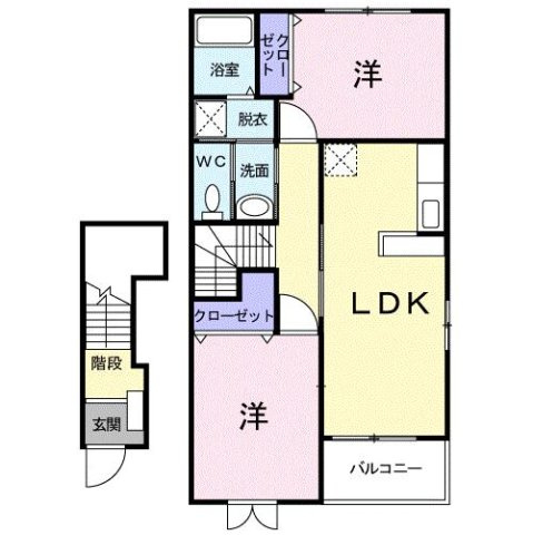 エスポワール　ＥＴＯ　Ｂの間取り